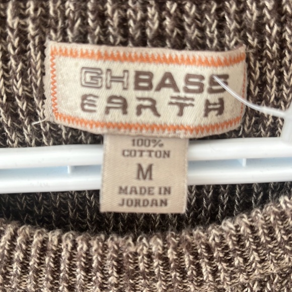 Men’s medium 100% cotton brown knit sweater - Picture 2 of 3
